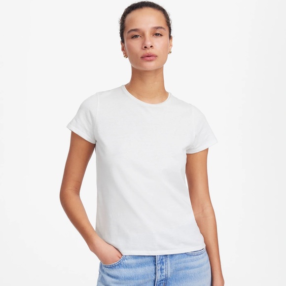 Madewell Essential Slim Tee in Lightweight Cotton Size XXL in White NWT - Picture 1 of 8